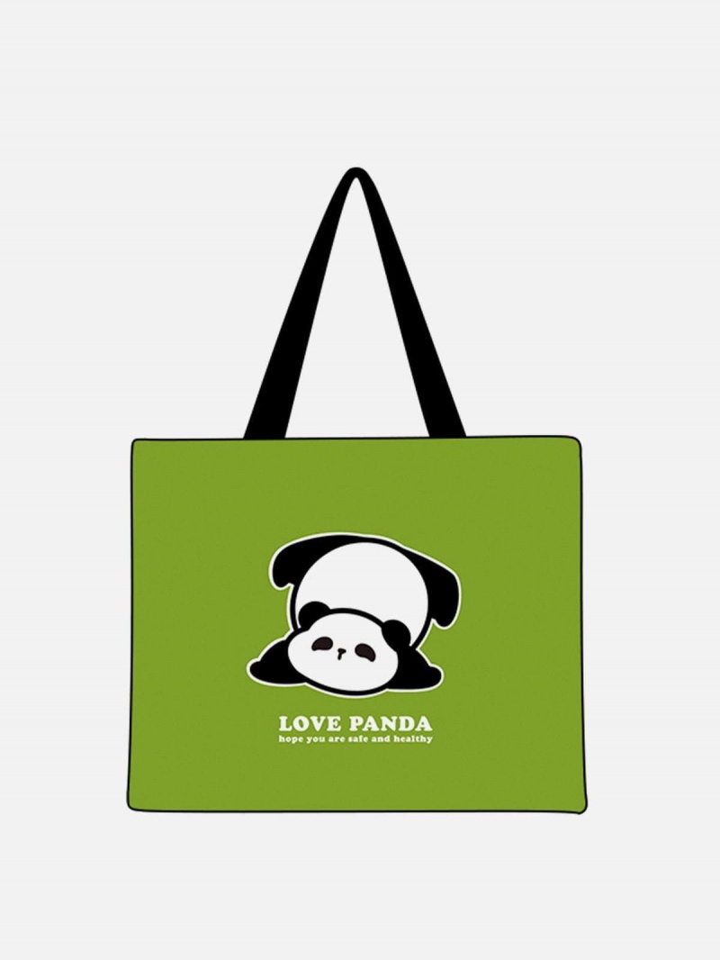 Sac Porté épaule Aelfric Eden Panda Pattern Vert | TZW-75659681